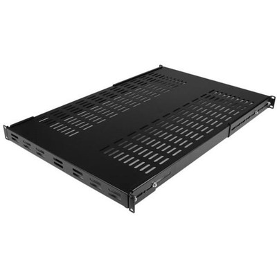 StarTech.com 1U Adjustable Mounting Depth Vented Rack Mount Shelf - Heavy Duty F