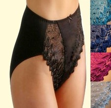 Valmont Embroidered Lace Hi-Cut Panty Brief - Small to 7X