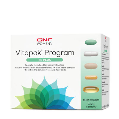 GNC Ultra Mega Women's 50 Plus Vitapak Program, 30 Packs