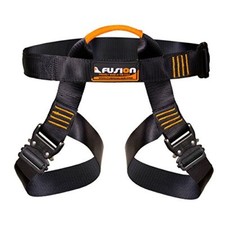 Climb Concerto Half Body Harness Black M-XL Quick Release Buckles, Black/