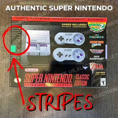 Authentic SNES Super Nintendo Classic Mini Super Entertainment