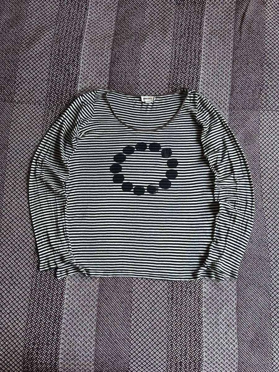 Diesel Women's Stripe Long Sleeve Size M Avantgarde Vintage Diesel Women's Stripe Long Sleeve Size M Avantgarde Vintage