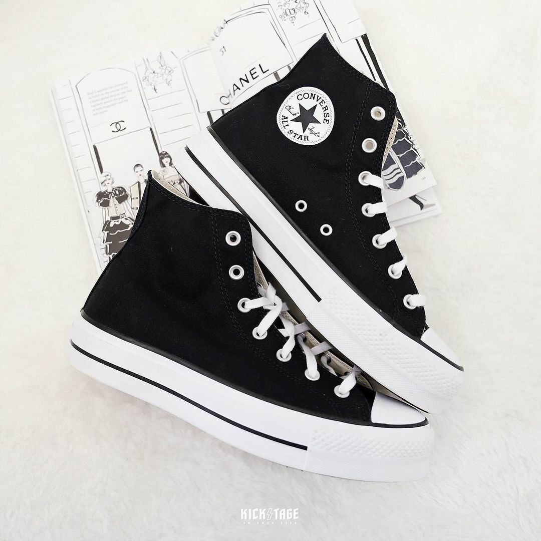 Hele tiden Arrangement Amorous Converse Chuck Taylor All Star Lift Hi Black White Platform Womens Shoes  560845C | eBay