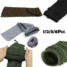 6Pcs Silicone Treated Handgun Sock Cover Gun Pistol Sleeve Soft Case Protect