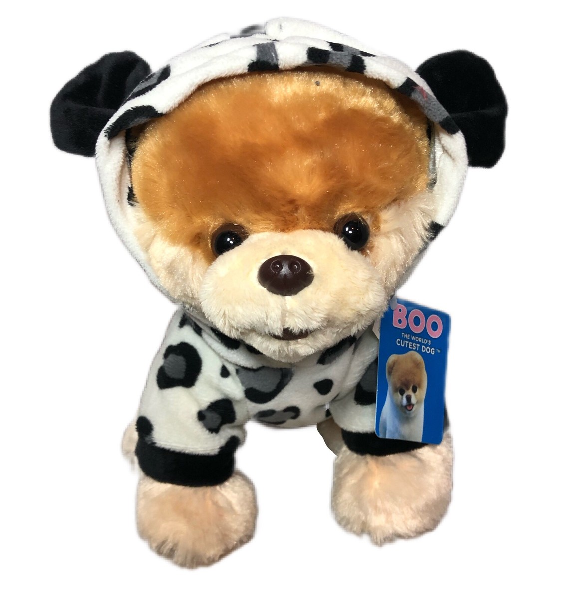 GUND BOO The World's Cutest Dog Plush With Mini Cow Hoodie with