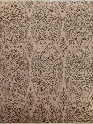 Brown Soft Plush Contemporary Art & Craft 8x10 Area Rug Hand-knotted Wool Carpet - 第 1/12 張圖片