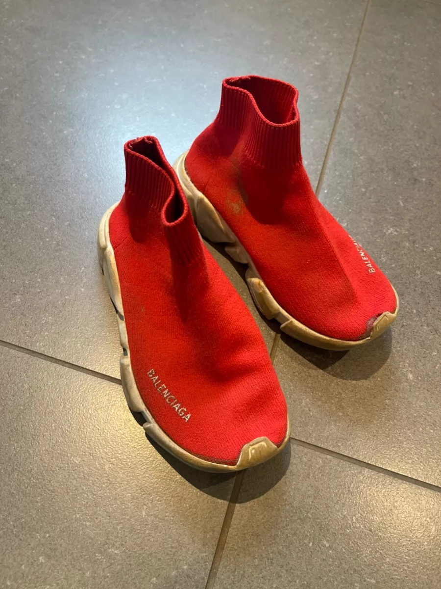 Balenciaga Kids Red Sneakers Size 12/13T