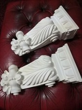 A Pair of Large Victorian Carved Design Plaster Corbels from a Original Design