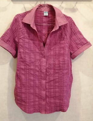 Bluse rosa Baumwolle Elasthan Gr.42 M&S Mode (2406058)