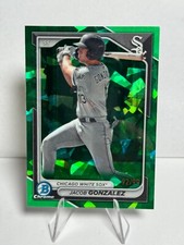 2024 Bowman Chrome Sapphire Jacob Gonzalez Green Refractor Prospect #'d /99