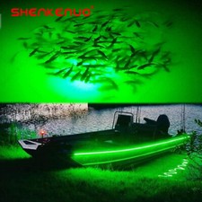 12V 5M LED GREEN UNDERWATER SUBMERSIBLE NIGHT FISHING LIGHT crappie ice Squid US