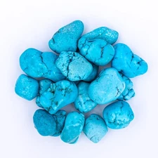 50g Tumbled Blue Turquenite Gemstone Crystals 15-25 Stones Bulk Rocks Wholesale