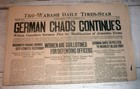 Wabash, IN Daily Times-Star, Nov. 12, 1918 - German Chaos Day After Armistice
