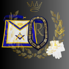 Masonic Regalia Blue Lodge Senior Deacon Premium Quality Apron set Deal