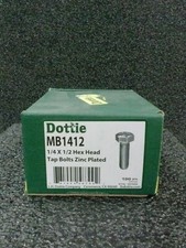 DOTTIE MB1412 1/4X1/2 Zinc Plated Hex Head Tap Bolts