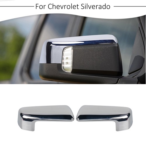 Silverado Mirror Covers Chrome Mirror Cap Covers For 2019-2024 Chevy Silverado 1500 & GMC Sierra 1500 - 2-Piece Set 2015 Silverado Tow Mirrors Oem - Foto 9