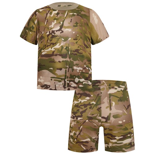 Kids Boys Military Suits Army Tracksuit Shirts Sport Set Active Activewear Gym - Picture 8 of 32
