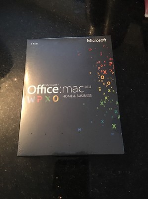 Microsoft Office Mac Home & Business 2011 Full Version W6F-00198 SEALED Wear Box