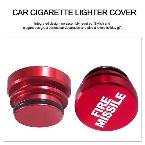 1x Universal Fire Missile Eject Button Car Cigarette Lighter Cover Accessories - Picture 9 of 12