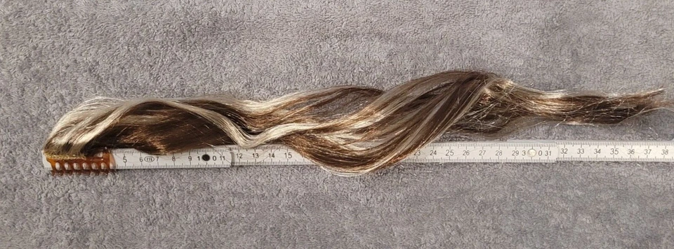 Puppen Selbermachen:40 cm Haarsträhne /braunblond (184) - Bild 2 von 2