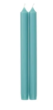 Caspari 10" Straight Taper Candles, Turquoise - Set of 2 Candles (CA40.2)