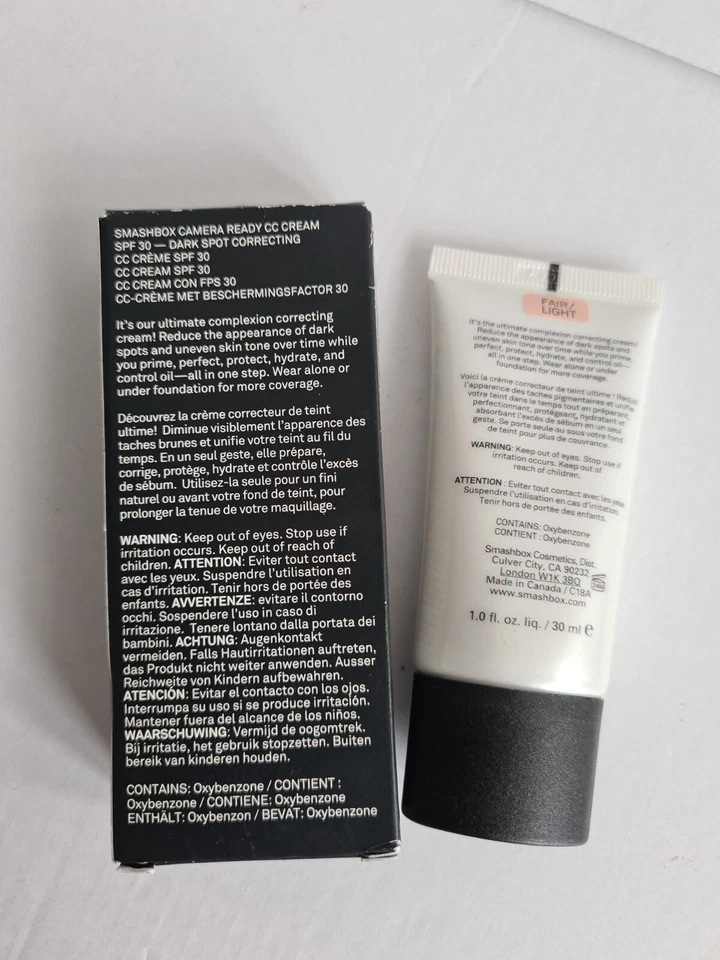 Smashbox Camera Ready CC Cream FAIR LIGHT 30ml Dark Spot Correcting  BNIB Rare  - Image 3 of 4