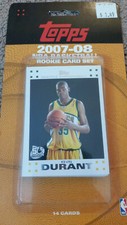 TOPPS 2007-08 NBA BASKETBALL ROOKIE CARD SET KEVIN DURANT SEATTLE SONICS SEALED. rookie card picture