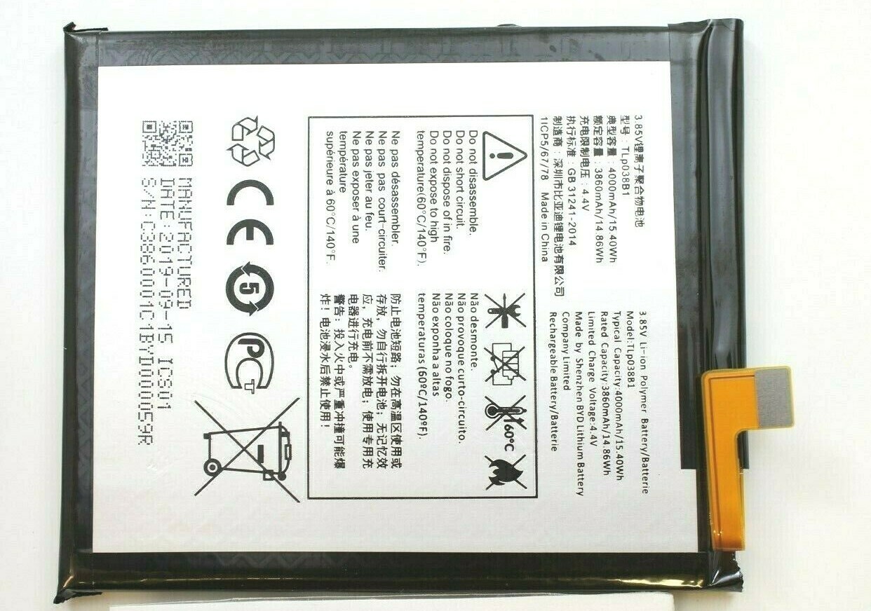 OEM Alcatel 3V 2019 5032W TLp038B1 Battery USED ORIGINAL 5032W ONLY
