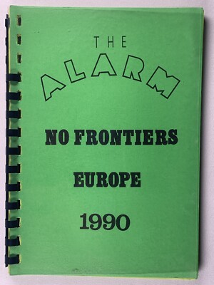 The Alarm Itinerary Original Vintage No Frontiers Europe Tour 1990