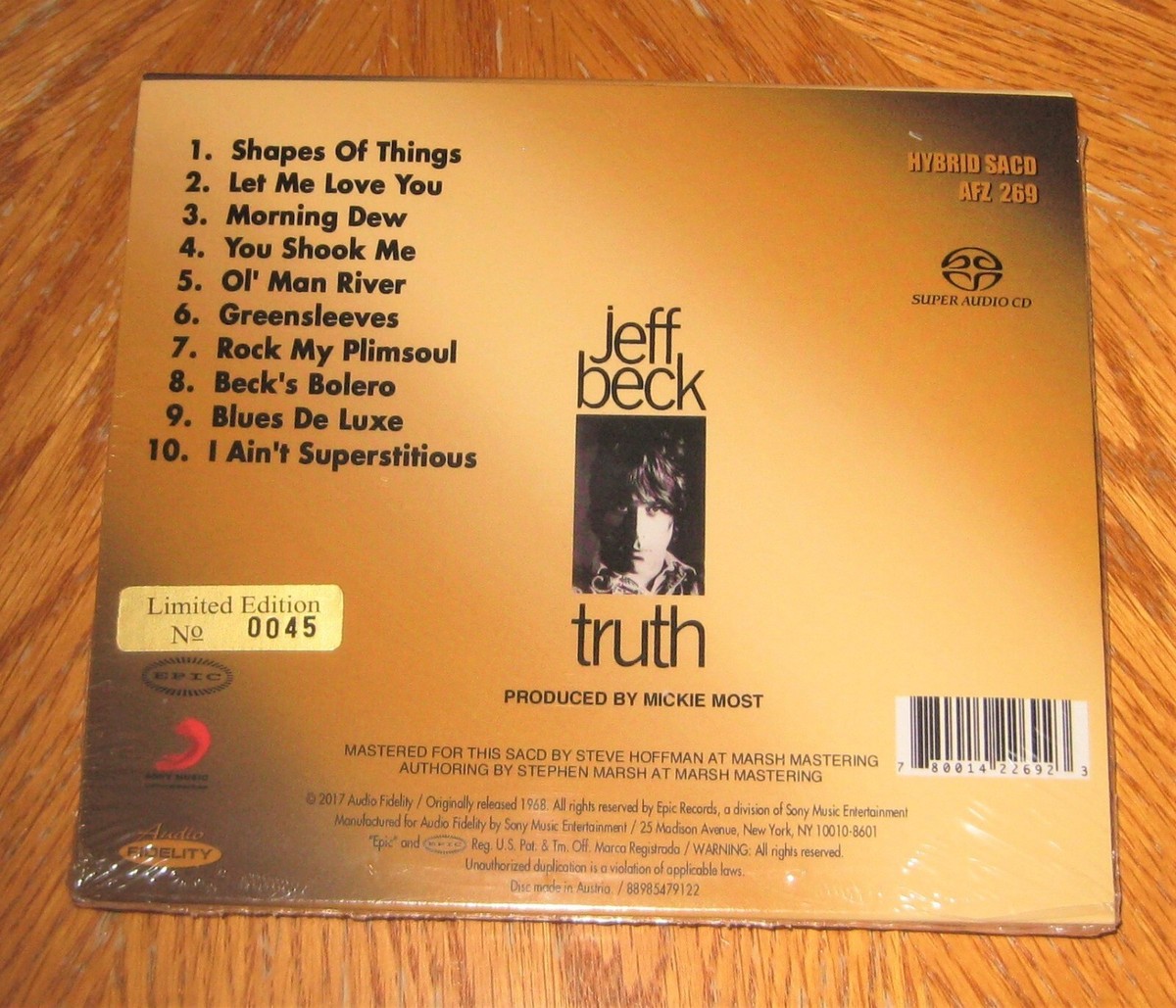 Truth by Jeff Beck (CD, Dec-2017, Audio Fidelity) for sale online