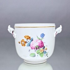 Hoechst um 1770: seltener Weinkühler, Blumen, Weinkübel, Kühler, Cachepot cooler