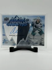 2023-24 UD ICE Hockey - Oskar Lindblom - Glacial Graphs Auto - #GG-OL SP Sharks