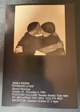 art postcard Erika Weihs Intimate Lives 1994 paintings Pleiades gallery invite