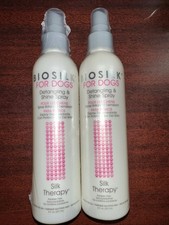2 BIOSILK for DOGS DETANGLING  SHINE SPRAY 8 fl. oz. Each FREE SHIPPING
