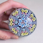 Vintage GLASS PAPERWEIGHT Millefiori & Lattice HAND MADE Possibly PERTHSHIRE