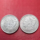 1921 Morgan Silver Dollar Lot of 2 Circulated US Coins .900 Silver $1
