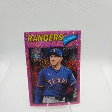 2026 Topps Heritage Wyatt Langford Pink Sparkle #340 Texas Rangers