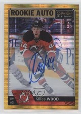 2016-17 O-Pee-Chee Platinum Rookie Seismic Gold 23/25 Miles Wood #R-MW Auto 0c3