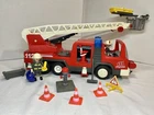 Playmobil 3182 Rescue Ladder Fire Truck. Nearly Complete. Lights Work! Vintage