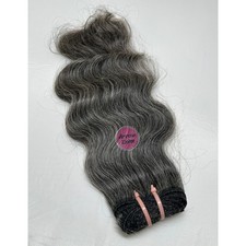 100% Natural Black & Grey Mixed Human Hair Bundles | Raw Virgin Remy Unprocessed