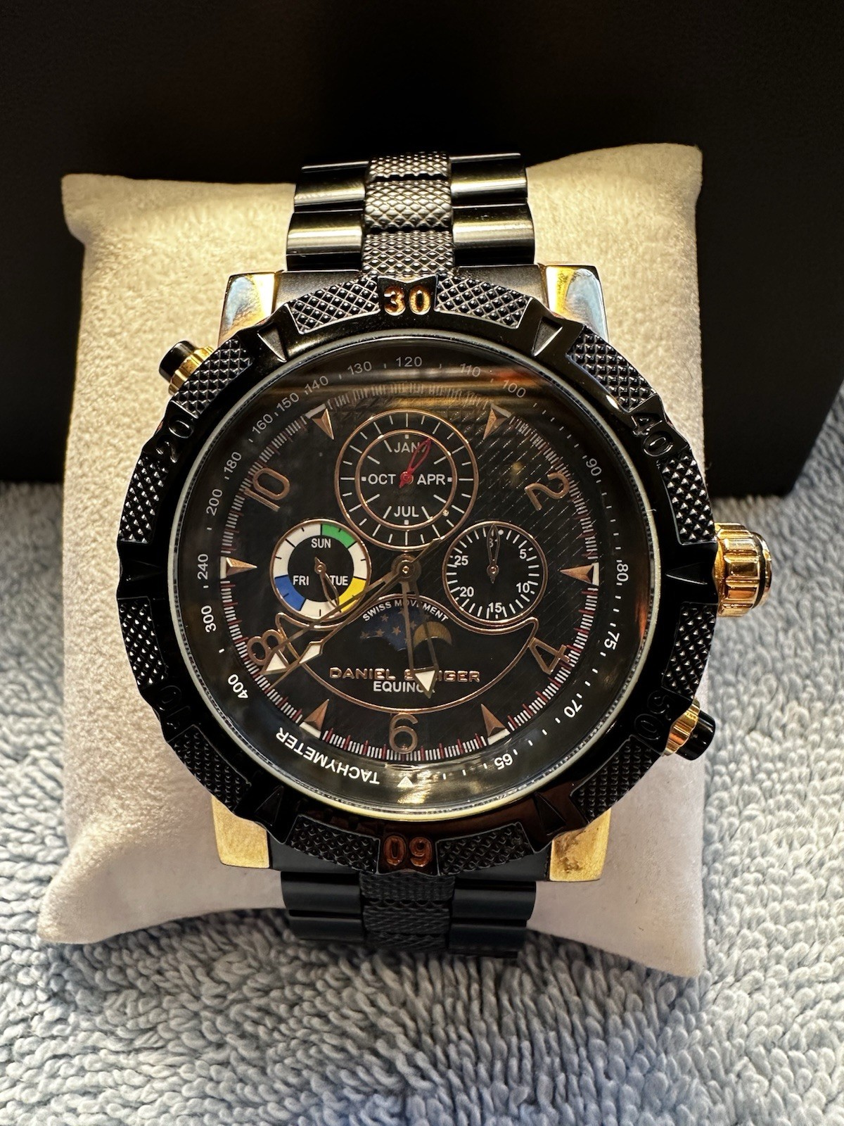 Daniel Steiger Equinox Black Multi Function Chron… - image 2