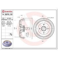 2X Bremstrommel Hinten FüR Citroen C3 SC SX SY 1.5 1.6 09 Bis 26 Brembo BHW BHY