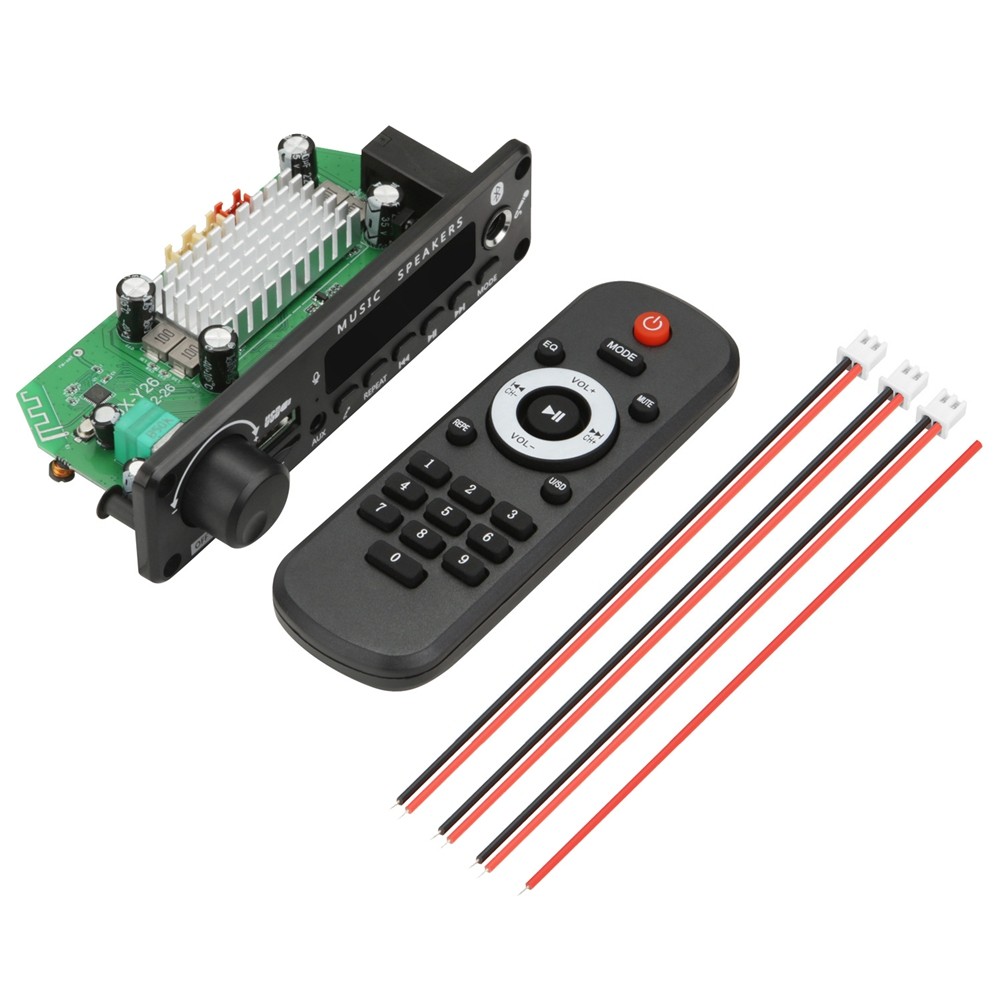 2X(2x100W 12V Amplifier Audio Player Bluetooth 5.0 MP3 Decoder Board MP35433