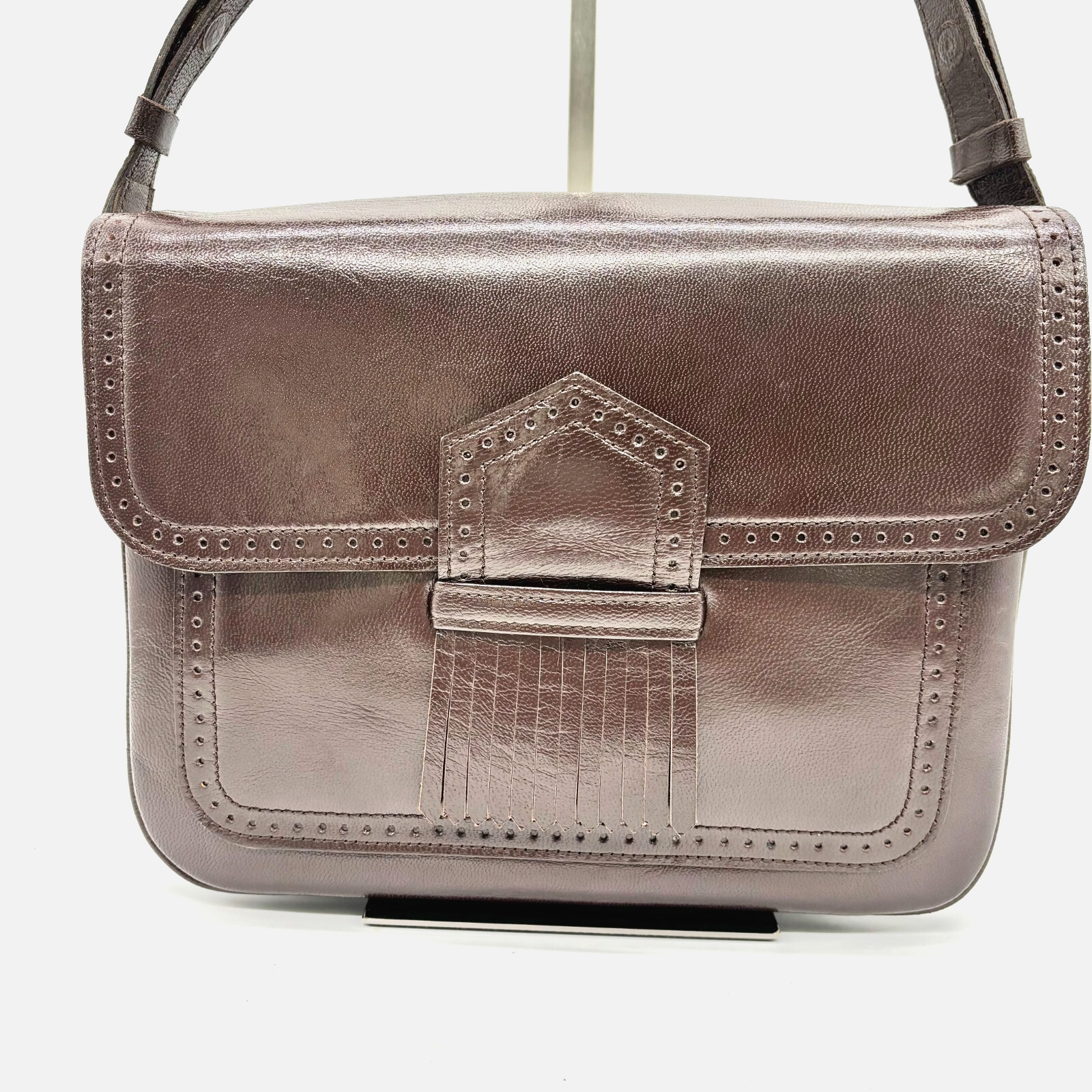 Borsa a tracolla Yves Saint Laurent con frange in pelle #345