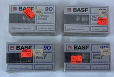 SEALED lot of 8 cassette tapes ~ BASF Chrome Extra II 90 ~ four two-packs