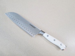 CUISINART 7" FORGED SANTOKU KNIFE W/WHITE HANDLE-FREE SHIP IN USA