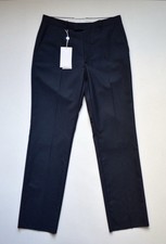 Maison Margiela S/S 18 Straight Leg Wool Trousers Blue Size 50 W34