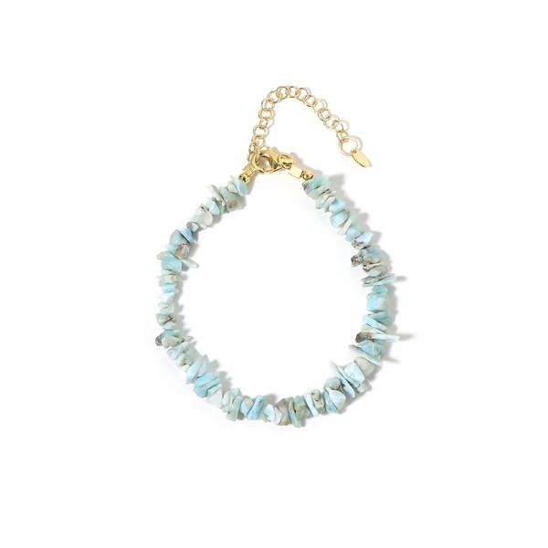 Cavill Larimar Armband 28,198Ct Vergoldet 925 Sterling Silber Boho-image