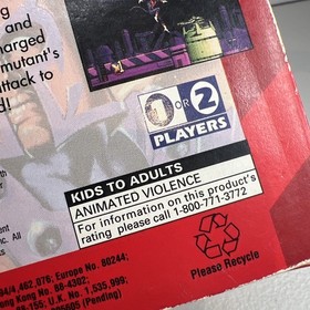 1995 SEGA GENESIS X-MEN 2 CLONE WARS COMPLETE CIB With Original Manual And Box.