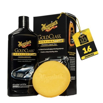 Meguiar's Gold Class Carnauba Plus Premium Liquid Wax Kit, Car Detailing Kit wit
